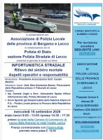 Corso INFORTUNISTICA STRADALE Rilievo del sinistro mortale Aspetti operativi e responsabilità" - Lecco (LC) mercoledì16.09.2026