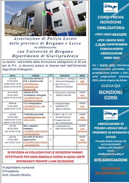 Corsi formazione 40 ore - 2026